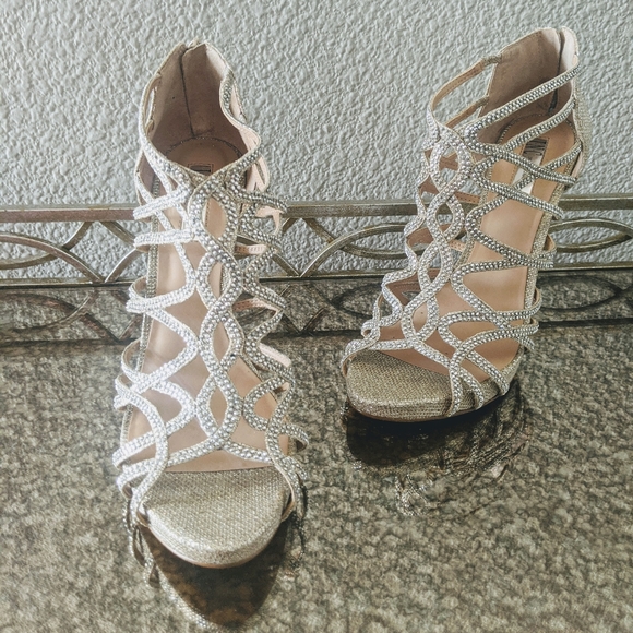 I.N.C Rhinestone evening high heels size 10 - Picture 2 of 6